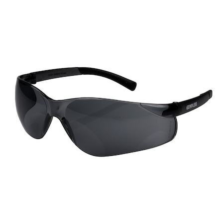 Gemplers ZTEK, Safety Glasses, Anti-Scratch, Gray Lens, Gray Frame, Frameless, 1 PR GEMP-S2520ST