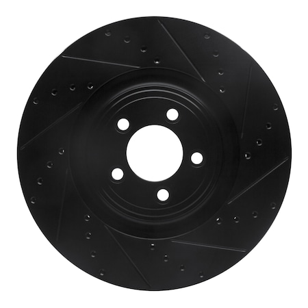 Dynamic Friction Co DFC Brake Rotor - Drilled and Slotted - Black 633-20020R