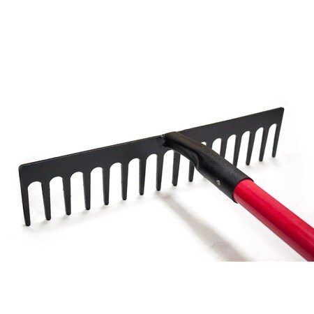 Bully Tools 18in Stone Rake. 66in. Fiberglass Handle 92369