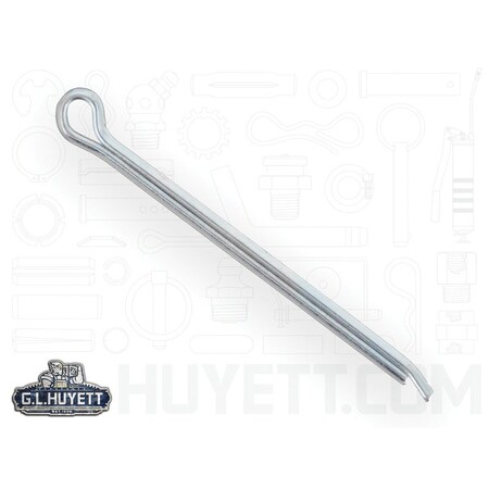 Huyett Hammerlock Cotter Pin, Zinc Plated Carbon Steel, 0.156 in Dia x 2.500 in Effective Length CPHZ-156-2500