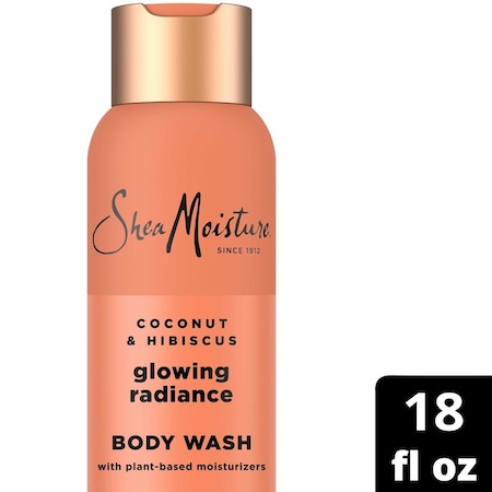 Shea Moisture Coconut and Hibiscus Glowing Radiance Body Wash, 18 Ounce, 4PK 64319250