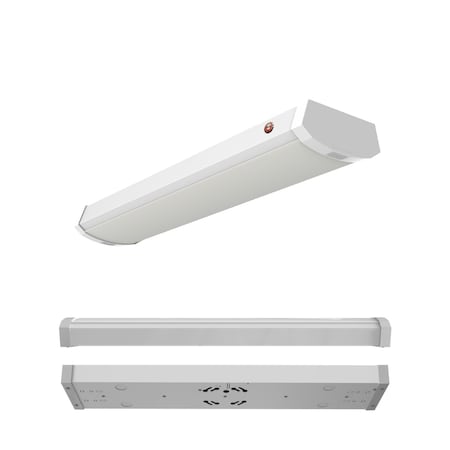 Bulbrite 2 ft. Integrated 5 Color Selectable LED Dimmable Wraparound Light W/ Battery Backup , 2300lm, White 773505