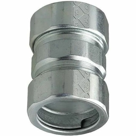 Dottie Conduit Fitting Coupling, 2-1/2 in, Threadless, Steel, Zinc Plated NTC250