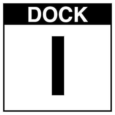 5S Supplies Loading Dock I Sign - ALM - 18in x 18in DOCKI-ALM-1818