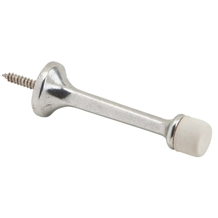 Schlage Ives Series Base Door Stop, 7/8 in Dia Base, 3-1/8 in Projection, Aluminum, Aluminum 61A92