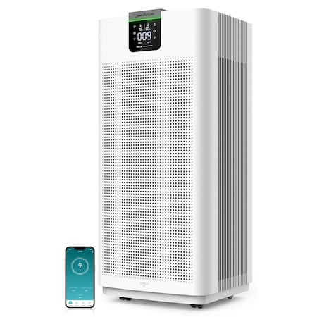 Edendirect 4575 sq. ft. True HEPA 13 Personal Room Air Purifier in White, with Activated Carbon 99.97% Cleaner ZR-JF999