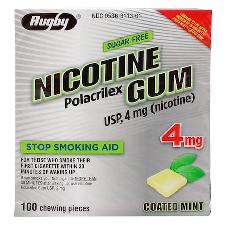 Harvard Rugby Nicotine Gum, Mint, 4mg, 100PK 00536311301