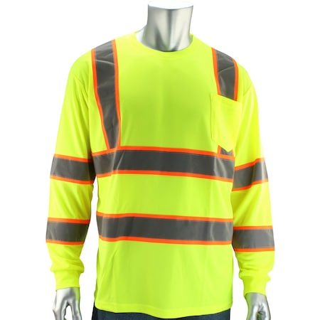 Pip ANSI Type R Class 3 Two-Tone Long Sleeve T-Shirt 313-1345-LY/2X