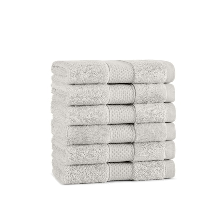 Arkwright Home Egyptian Cotton Washcloth 13x13 Tan - Pack of 6, 6PK P-EGYP-1313-TAN