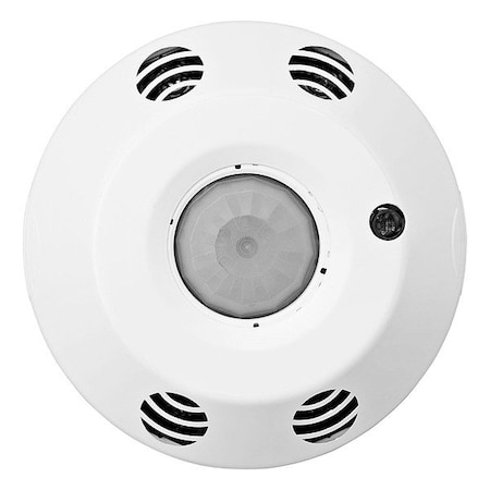 Leviton Ceiling Mount Sensor, Occupancy, Vacancy, Wireless, White, 1,000 sq ft, LED ACS10-DMW