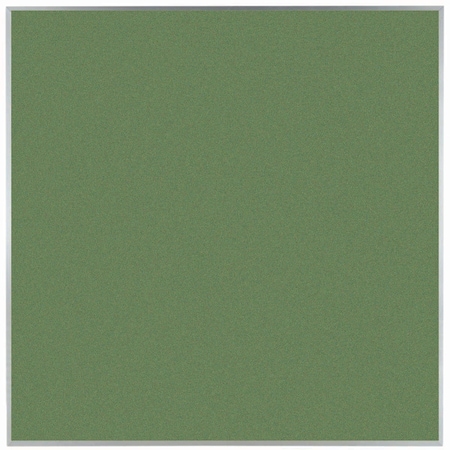 Aarco VIC Cork Bulletin Board w/ a Clear Satin Anodized Aluminum Frame, Baby Lettuce 48''Hx48''W DW4848213