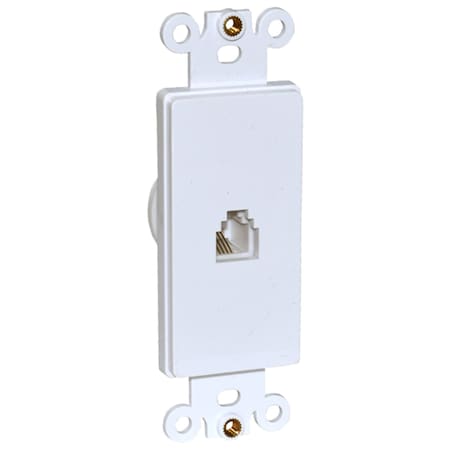 Newhouse Hardware Decora White Phone Jack Plate PJI-WH-01