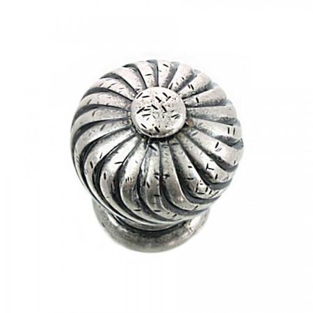 Perfectpatio 1.25 in. Distressed Pewter Nickel French Twist Cabinet Knob PE688619