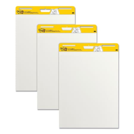 Post-It Vertical-Orientation Self-Stick Easel Pads, Unruled, 25 x 30, White, 30 Sheets, 3PK 559 VAD20 3PK