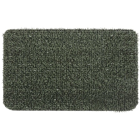 Grassworx Clean Machine 10372030 Door Mat, 30 in L, 18 in W, Rectangular, Medium Flair Pattern, Evergreen 10372030/10376434