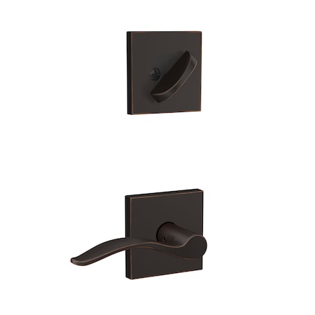 Schlage Residential Schlage Custom Pennant Lever with Collins Rose Interior Active Trim with 16680 Latch and 10269 FC59PEN716COL