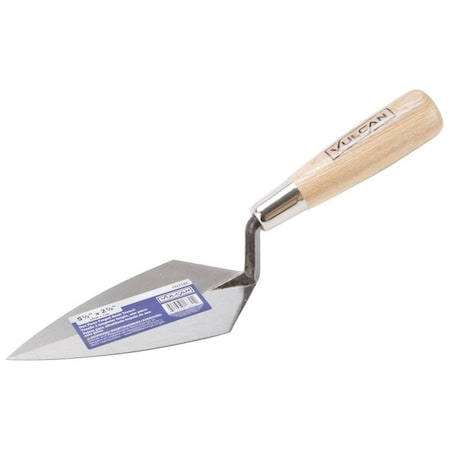 Vulcan Brick Trowel, 5.5 in L Blade, 2.875 in W Blade, HCS Blade, Hardwood Handle 16655