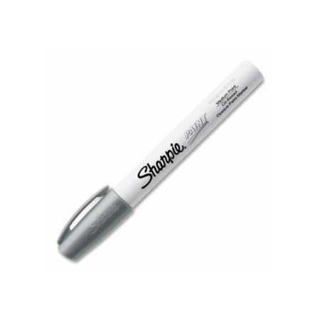 Sharpie Oil Based Paint Marker, Silver, Medium Bullet, 12PK 652-35560
