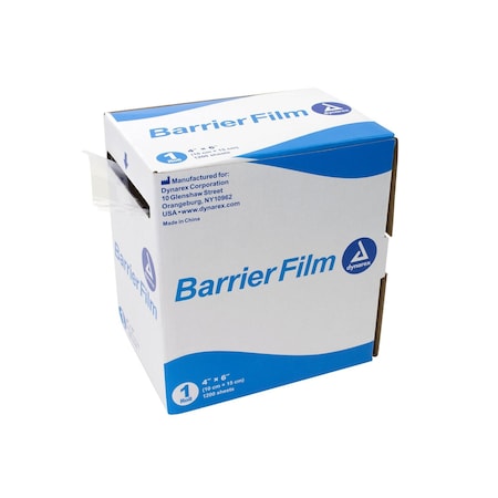 Dynarex Dental Barrier Film, 4"x6", Clear, 9600PK 4488