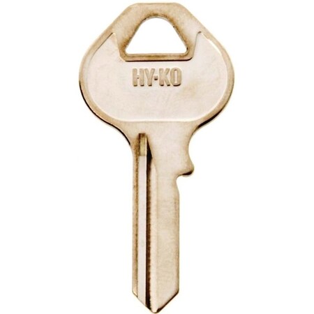 Hy-Ko Key Blank, Brass, Nickel, For: Master Locks and Padlocks 11010M16