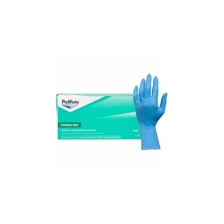 Proworks Nitrile Powder-Free Exam Gloves - 8 mil Thickness x 12in Glove Length - Large Size - For, 10PK N108EPFLG