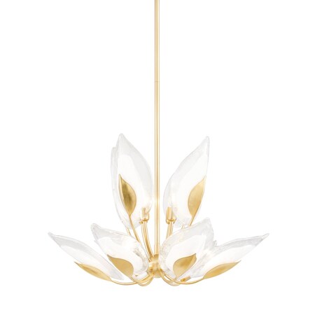 Hudson Valley Lighting Blossom 10 Light Chandelier 29 In. Gold Leaf 4829-GL