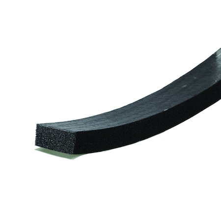 Zoro Select Foam Seal, 10 ft., 3/4 in. W, Black, Rubber 2RRF4