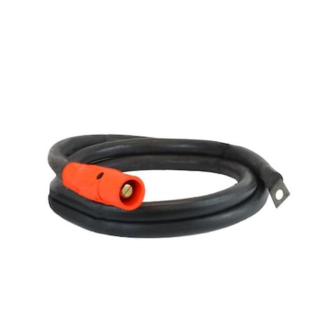 Power Assemblies Type W Pigtail 400A 4/0 AWG Series 16 Male Camlock to Lug 10 ft, Orange 40TW16010MLO