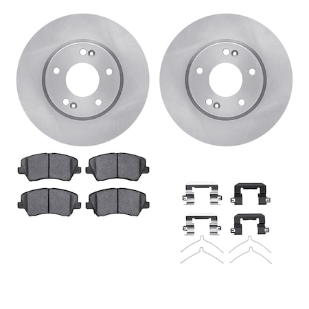 Dynamic Friction Co DFC Brake Rotor with 5000 Brake Pads and Hardware Kit 6512-03340
