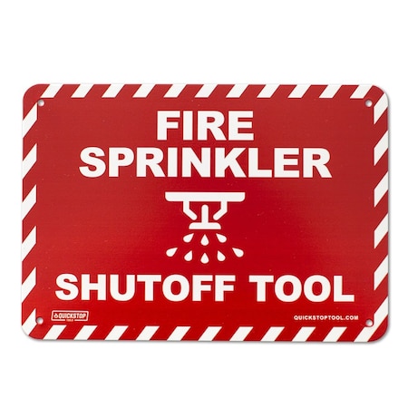 Quickstop Tools Fire Sprinkler Tool Sign QSMD