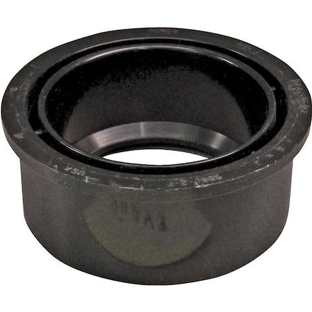 Genova CANPLAS Reducing Pipe Bushing, 3 x 2 in, Spigot x Hub, ABS, Black 102754BC