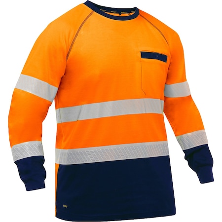 Bisley ANSI Type R Class 3 Long Sleeve Shirt with Navy Bottom 313M6118T-ON/L