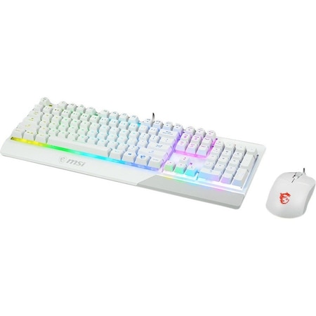 Msi Vigor GK30 COMBO WHITE GAMING KEYBOARD & MSI CLUTH GM11 GAMING MOUSE, rgb led, 5000 DPI MOUSE VigorGK30CW