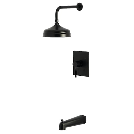 Kingston Brass Single-Handle Pressure Balanced Tub and Shower Faucet, Matte Black KB6340DL