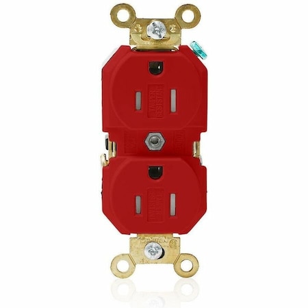 Leviton Industrial Series Extra Heavy Duty Grade Tamper Resistant Duplex Receptacle, 15 Amp, 125 Volt 5262-SGR