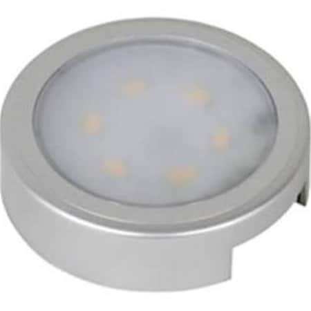 Gorgeousglow Snap-On LED Round Puck Light 3000K, White GO1081553