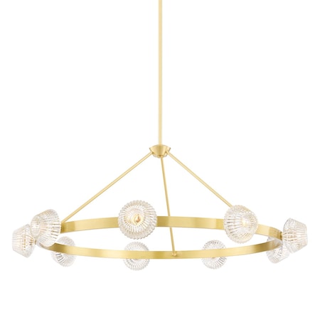 Hudson Valley Lighting Barclay 9 Light Chandelier 50.5 In. Aged Brass 6150-AGB