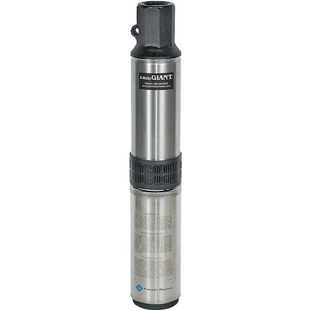 Franklin International Well Pump, 6 A, 230 V, 0.5 Hp, 1-1/4 In Connection, 231 Ft Max Head, 12 Gpm, Stainless Steel RL12G05-3W2V