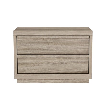 Manhattan Comfort Navis 32 in Nightstand in Natural Oak (2-Drawer) NS1874-2