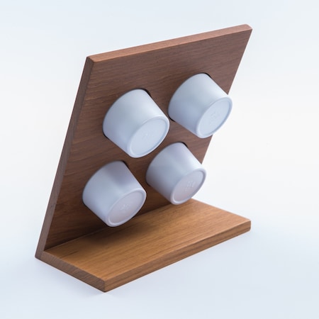 Homeroots Free Standing 6.00in Wood Coffee Storage & Accessories 478225