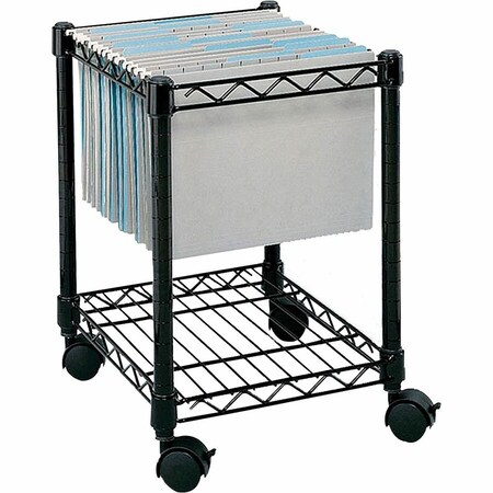 Safco Compact Mobile File Cart 5277BL
