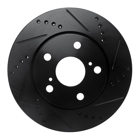 Dynamic Friction Co DFC Brake Rotor - Drilled and Slotted - Black 633-76135R