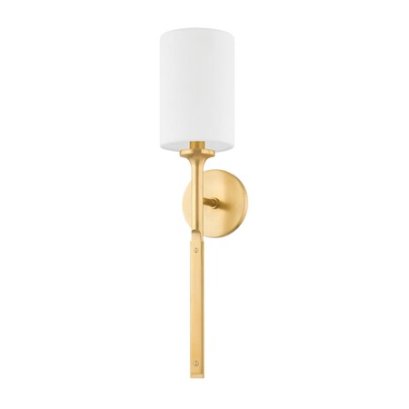 Hudson Valley Lighting Brewster 1 Light Wall Sconce 4.75 In. Aged Brass 3122-AGB