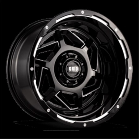 Hard Top D29237M18 20 x 9 GD14 - 12 mm Offset 6 x 135 Gloss Black with Milled Wheel HA1584420