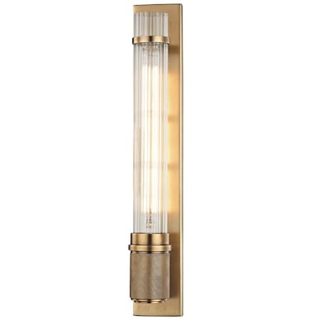 Hudson Valley Lighting Shaw 1 Light Wall Sconce 2.5 In. Aged Brass 1200-AGB