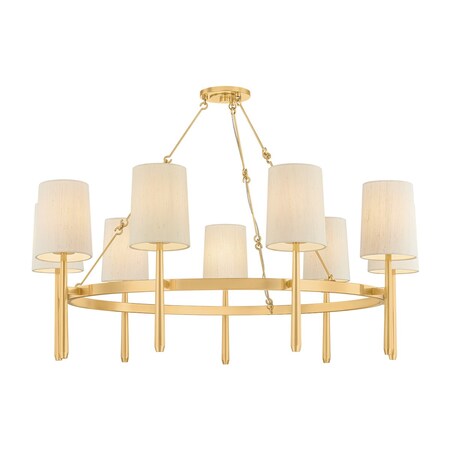 Hudson Valley Lighting Bridgeton 9 Light Chandelier in Aged Brass 1779-AGB