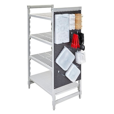 Cambro Pegboard, 30 in L, 72 in H, Black CSPEGKIT18110