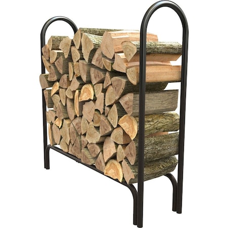 B & K Panacea Black Powder Coated Steel Log Rack 15203