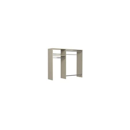 Easy Track 3ft-5ft W Basic Hanging Closet Kit, Weathered Grey OK0348-CG