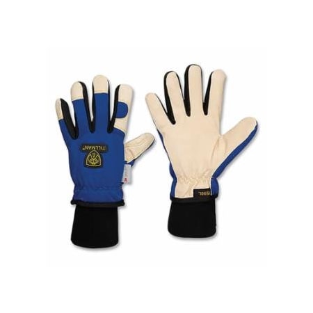 Tillman Leather and Spandex Winter Gloves, Pigskin, Large, Blue/Tan, 12PK 724-1590L